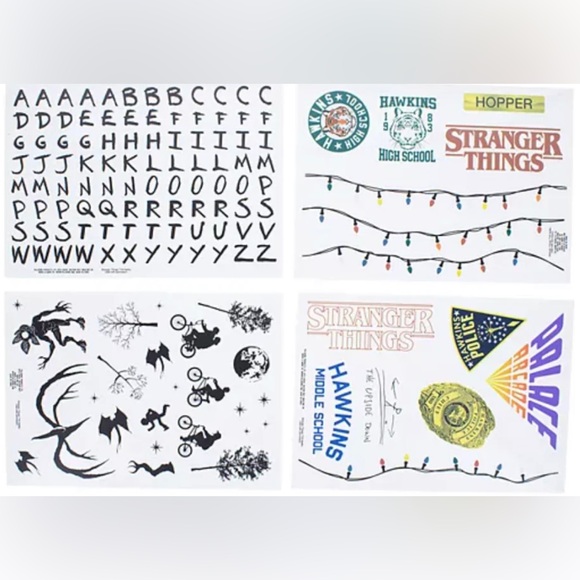NIP NETFLIX STRANGER THINGS Gadget Waterproof 134 Removable Decals PALADONE - Picture 3 of 4
